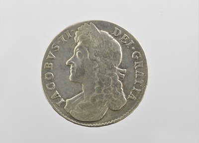 Lot 179 - James II, Halfcrown 1688 QVARTO, obv. second...