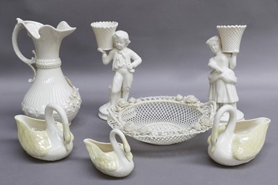Lot 213 - A Small Group of Belleek China, comprising a...