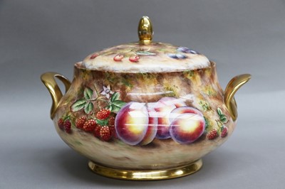 Lot 256 - A Royal Worcester Style Porcelain Tureen and...