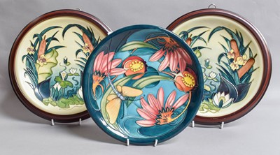 Lot 152 - Moorcroft Pottery, A pair of bull rush pattern...