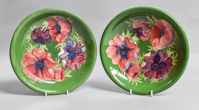 Lot 149 - A Pair of Walter Moorcoft Pottery Plates,...