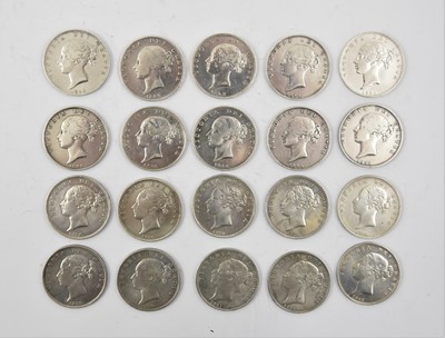 Lot 216 - 39 x Victoria, Halfcrowns to include: 24 x...