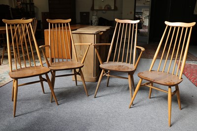 Lot 1347 - A Set of Four Ercol Dining Chairs, including...