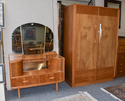 Lot 1338 - A 1960's Teak Bedroom Suite, comprising:...