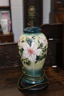 Lot 265 - A Moorcroft Pottery Table Lamp, decorated in...