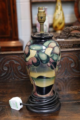 Lot 262 - A Moorcroft Pottery Table Lamp, in the Western...