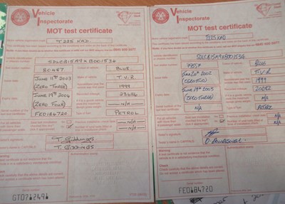 Lot 197 - 1999 TVR CERBERA Registration number: T11 VVS...