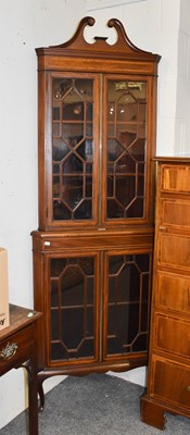 Lot 1212 - An Inlaid Corner Cabinet, 73cm by 45cm by 207cm