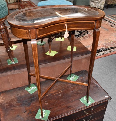 Lot 1268 - An Edwardian Inlaid Mahogany Kidney Shaped...