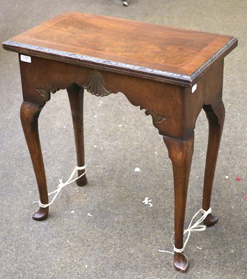 Lot 1200 - A 1920's Walnut Gateleg Card Table, 63cm by...