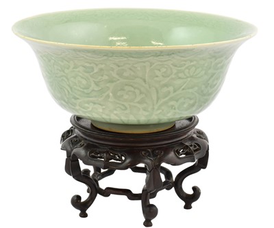 Lot 300 - A Chinese Celadon Glazed Bowl, Yongzheng reign...