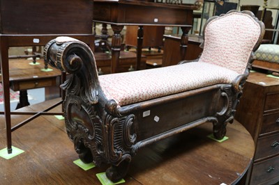 Lot 1334 - A Continental Rococo Style Window Seat, 19th...