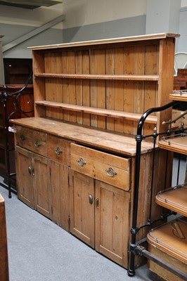 Lot 1227 - A Pine Dresser, 184cm by 44cm by 172cm