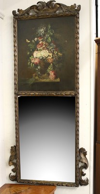 Lot 1266 - A Gilt Framed Mirror, 19th century, the...