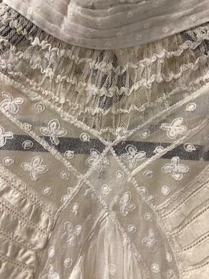 Lot 2045 - Early 20th Century Cream Silk Wedding Outfit,...