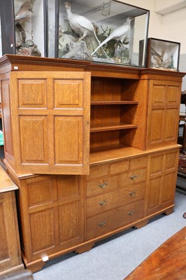 Lot 1125 - An Oak Dresser, the inverted breakfront top...