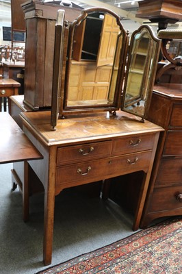 Lot 1132 - A 19th Century Inlaid Walnut Three-Drawer Side...