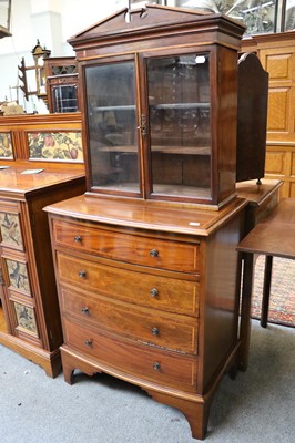 Lot 1136 - A Small Crossbanded Mahogany Four Height Chest...