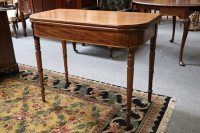 Lot 1155 - A Mahogany Foldover Tea Table, 19th century,...