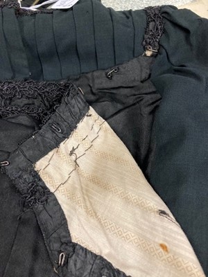 Lot 2048 - Late 19th Century Black Silk and Velvet...