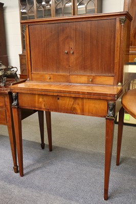 Lot 1287 - A Regency Mahogany Desk, the upper section...