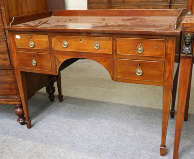 Lot 1250 - A Mahogany Writing Table, 19th century, with...