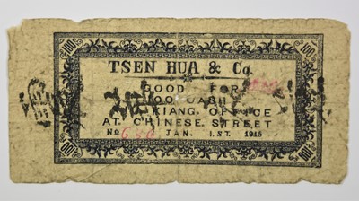 Lot 481 - 2 x Foreign Banknotes, comprising: Tsen Hua &...