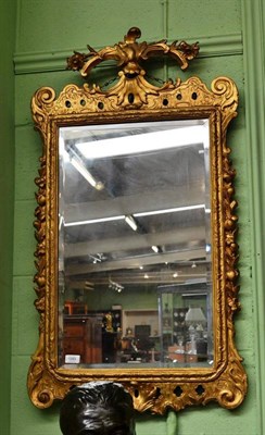 Lot 1283 - A George II Style Gilt and Gesso Pier Glass, with later rectangular bevelled glass plate,...