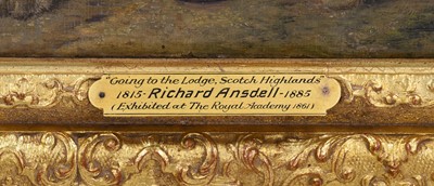 Lot 1088 - Richard Ansdell RA (1815-1885) "Going to the...