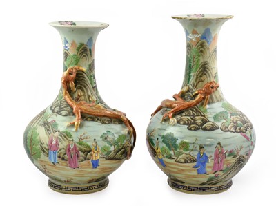 Lot 294 - A Near Pair of Chinese Porcelain Celadon...