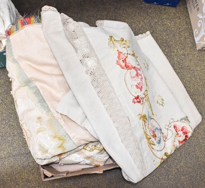 Lot 362 - Early 20th Century Wool Embroidered Bed Cover...