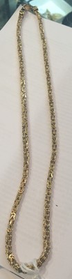 Lot 18 - A 9 Carat Gold Fancy Link Necklace, length 51.5cm
