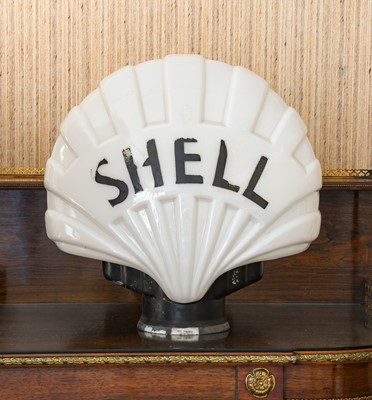 Lot 95 - A Vintage Shell Opaque Glass Fat Boy Petrol...