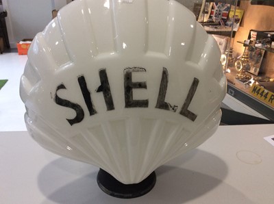 Lot 95 - A Vintage Shell Opaque Glass Fat Boy Petrol...