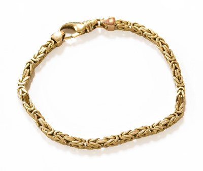 Lot 37 - A 9 Carat Gold Fancy Link Bracelet, length 19.2cm