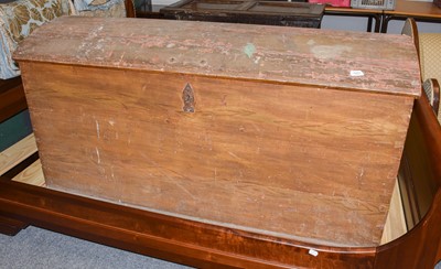 Lot 1258 - A Victorian Pine Dome Top Trunk, 140cm by 61cm...