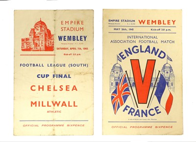 Lot 10 - England v France May 26th 1945, Wembley Programme
