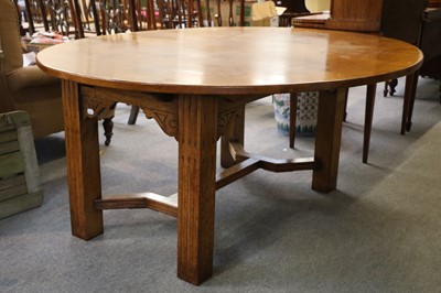 Lot 1253 - A Titchmarsh & Goodwin Style Oak Dining Table,...