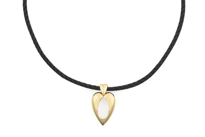 Lot 2329 - A Heart Pendant on Corded Necklace, by Piaget...