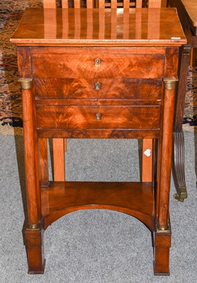 Lot 1323 - A Regency Mahogany Work Table, the rectangular...