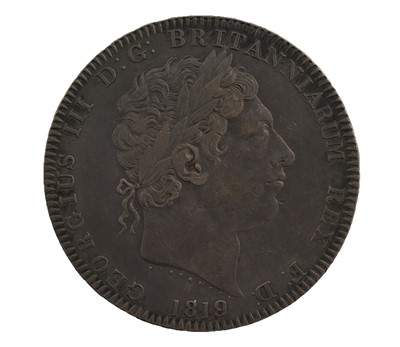 Lot 198 - George III, Crown 1819 LIX, obv. laureate head...