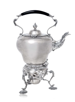 Lot 2130 - An Edward VII Silver Kettle, Stand and Lamp