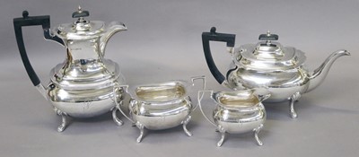 Lot 207 - A Four-Piece George V Silver Tea-Service, by...