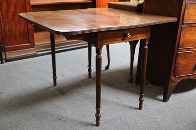 Lot 1215 - A Regency Mahogany Pembroke Table, on reeded...