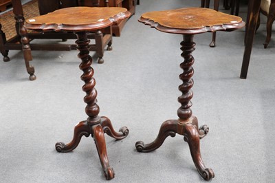 Lot 1214 - A Pair of Victorian Walnut Stands, with...