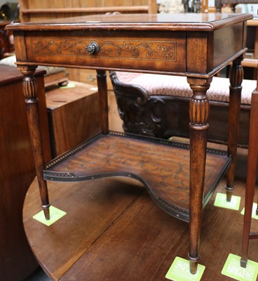 Lot 1208 - A Theodore Alexander Inlaid Oak Side Table,...