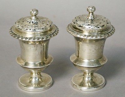 Lot 141 - A Pair of Indian Colonial Silver Casters, by...