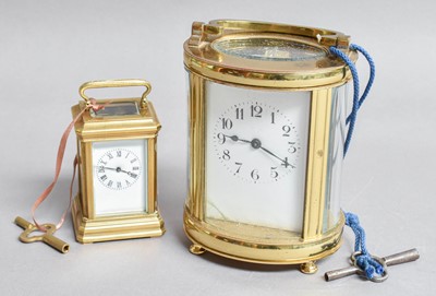 Lot 157 - Two Carriage Clocks with keys