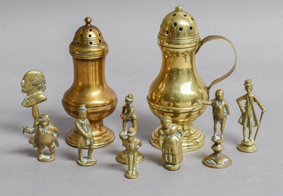 Lot 166 - Two Georgian Brass Muffineers, together...