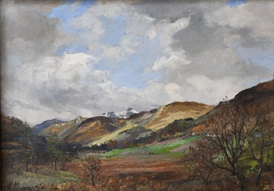 Lot 1065 - Nan C.Livingston (1876-1952) "Perthshire Hills"...